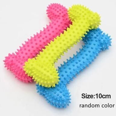 Uplifted Finds Durable Rubber Pet Chew Toy Teeth Cleaning & Training Toy For Small Dogs solid Bones