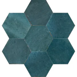 Marazzi Lume Blue 18.2x21 cm Dekor Esagona Glänzend Strukturiert Lux