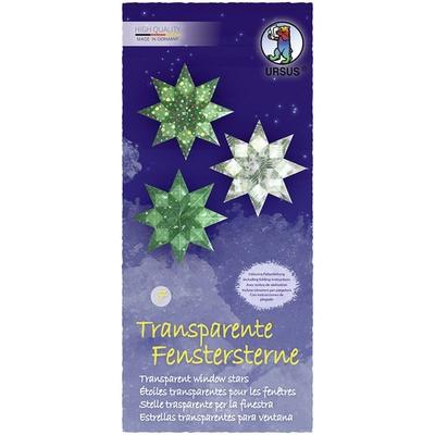 URSUS Dekorationsartikel Transparente Fenstersterne groß, Sortierung 07, 80 Blatt