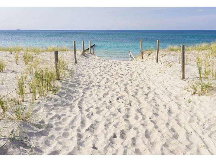 Tapete BEACH 4-teilig vliesfaser cremeweiss 368x254x1cm
