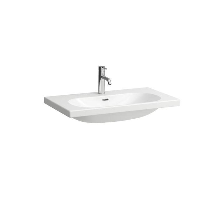 Laufen Lua Waschtisch H8100870001041 80x46cm, unterbaufähig, weiß, mit Überlauf, mit 1 Hahnloch