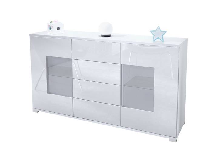 SIDEBOARD Grömitz Weiß Hochglanz