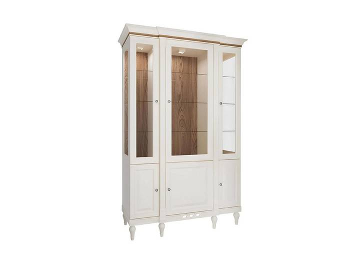 JVmoebel Vitrine Eleganter Vitrinenschrank aus Glas mit gläsernen Regalböden (Vitrine) Made in Europa