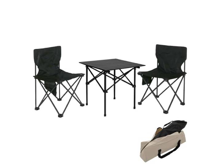 Mendler Campingset HWC-N50 Metall - schwarz