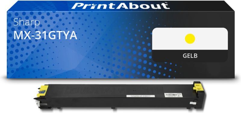 PrintAbout Toner kompatibel mit Sharp MX-31GTYA - Gelb