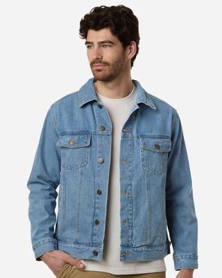 Harriton M75 Men's Cooper Denim Jacket in Light size Large