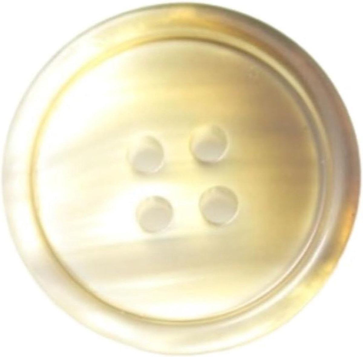 Ronde Hars Knopen Koffie - Vier Gaten - 20 mm