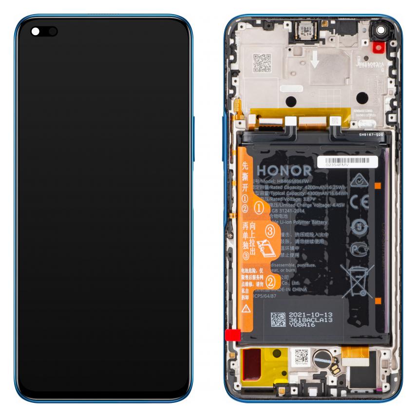 Honor Display Unit für 50 Lite, mit Akku, Deep Sea blau (Akku, Display, Honor 50 Lite) (02354FMW)