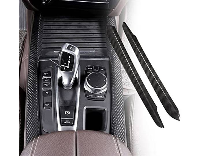 WOHOOD Auto Dekorieren Für BMW X5 F15 2014-2018 Carbon Fiber Car Center Console Panel Seitenverkleidungsstreifen Abdeckung Autoinnenausstattung
