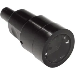 Bachmann Schutzkontaktkupplung Gummi ger 913.175 IP20 schwarz Schraubkl