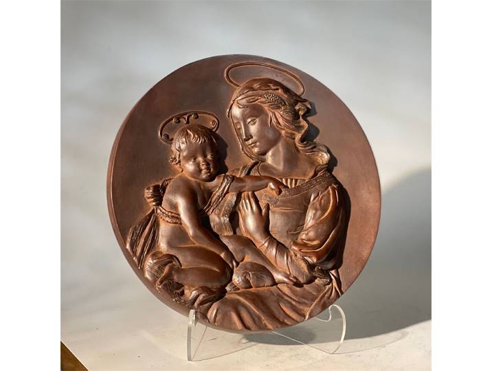 Réplique en relief classique européen Raphael mère et enfant , ornements artistiques décoratifs de bureau (sans support)