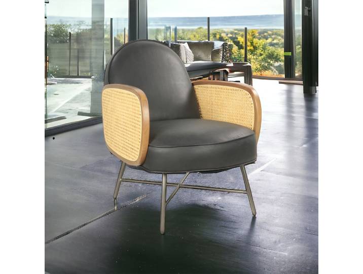 Fauteuil Cannage - Noir graphique
