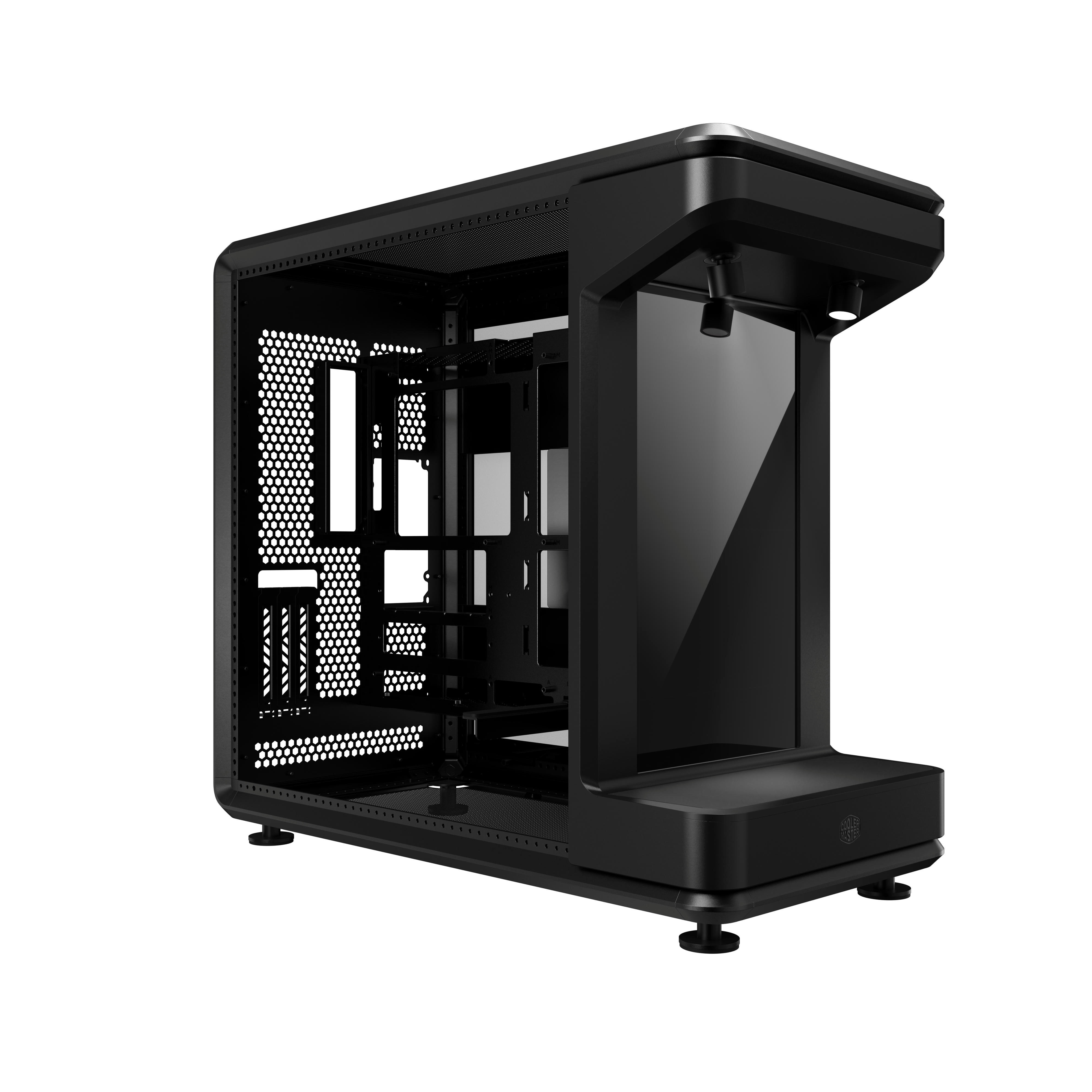 CoolerMaster Cooler Master MasterFrame 360 Stage LCD Big Tower ATX Gehäuse Glasfenster schwarz MF360-KHNN-S02