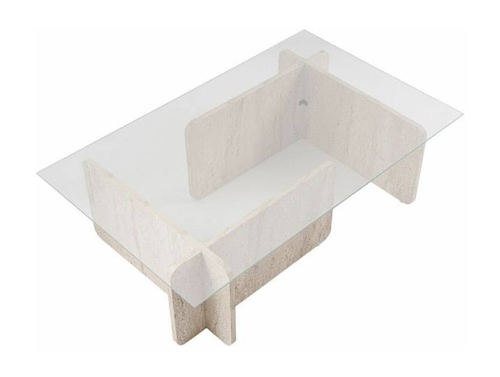 Table basse panneau de particule transparent