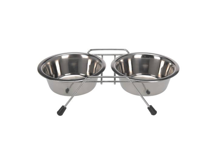 Fressnapf Edelstahl 2er Set mit Ständer Ø 16.5 cm