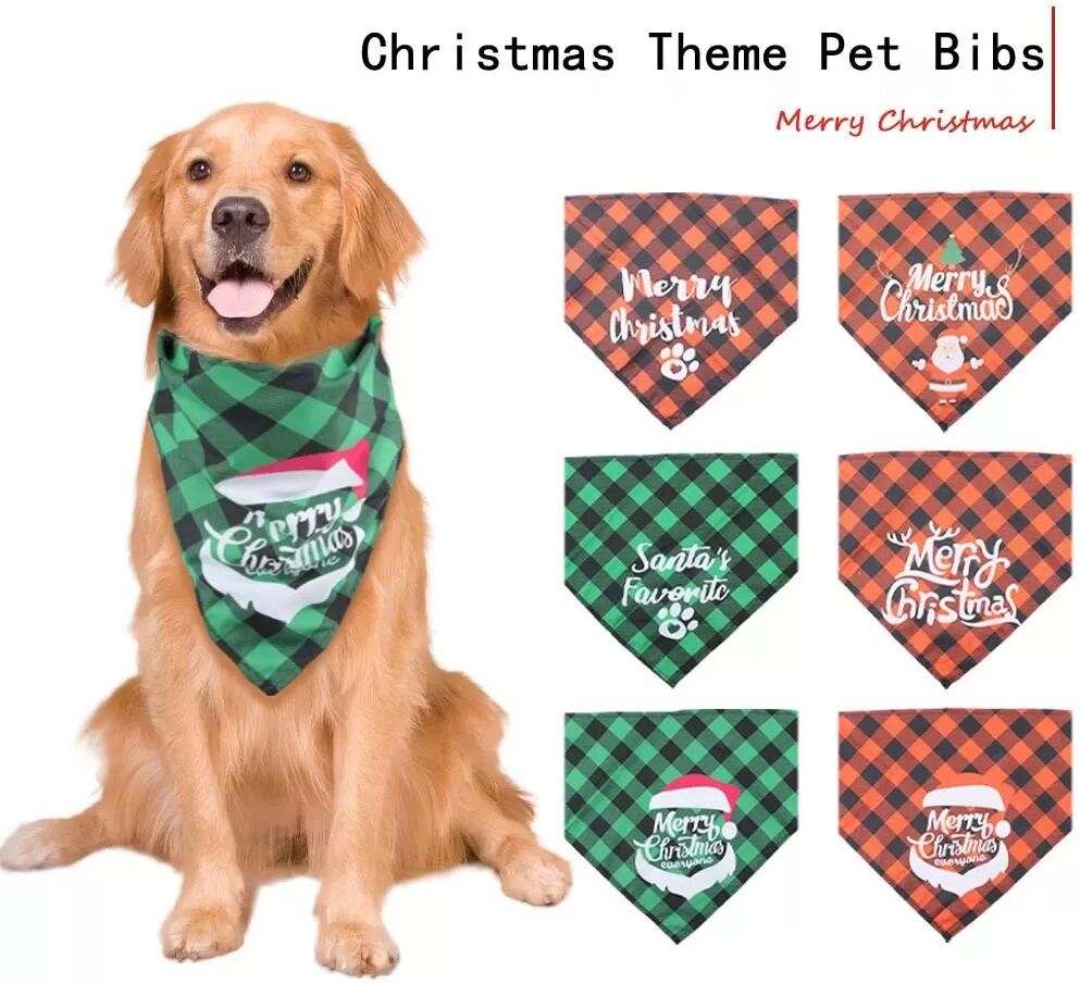 INF Weihnachtliches Hunde- und Katzenhalstuch - Stilvolles Accessoire für die Feiertage Grün