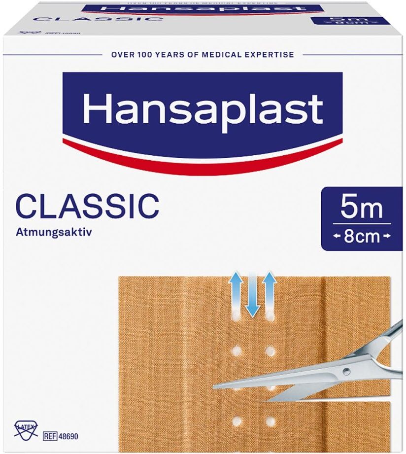 Hansaplast Classic Pflaster 5mx8cm 1stk