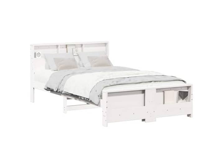 PUGYNBK Bettgestell 140 x 190 cm aus technischem Holz Fester Lattenrost, minimalistisches Design, massive Kiefer robust, einfache Reinigung
