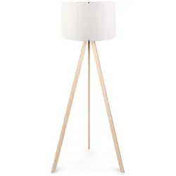 WellHome Stehlampe in Walnuss und Beige 15x90x140 cm Victoria
