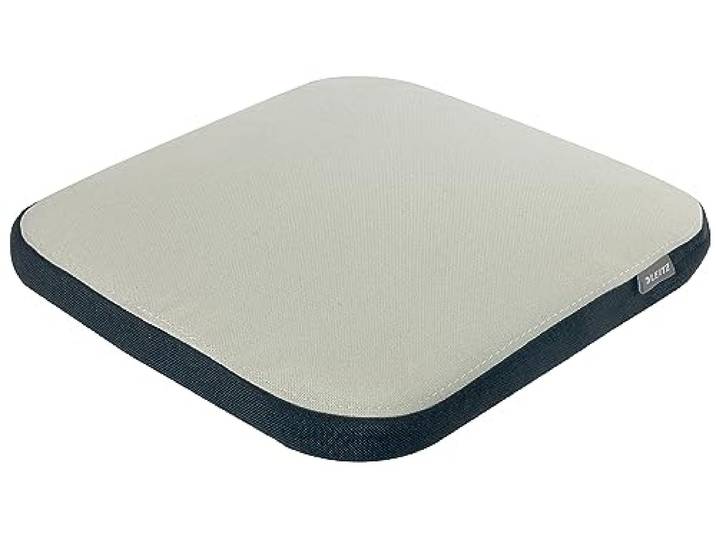 Leitz Ergo Active Wiebelkussen, Ergonomisch Zitkussen voor Bureaustoel, Vierkant Zitvlak voor Verbeterde Ergonomie, Zitkussen voor Bureaustoel met Lichtgrijze Hoes, 65400085