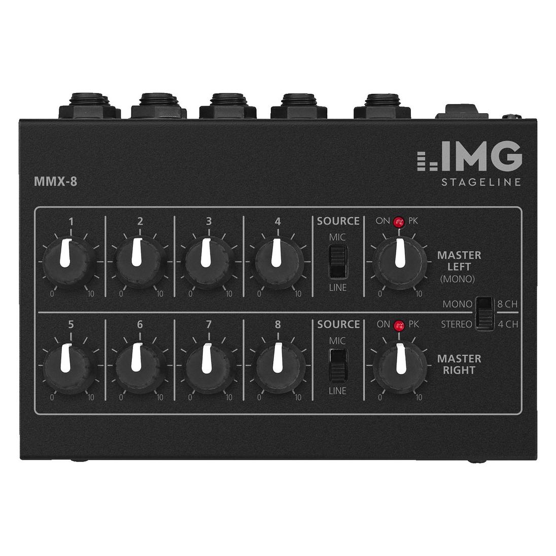 Monacor Mikrofon-Mixer MMX-8 (Studio- und Livemixer) (MMX-8)