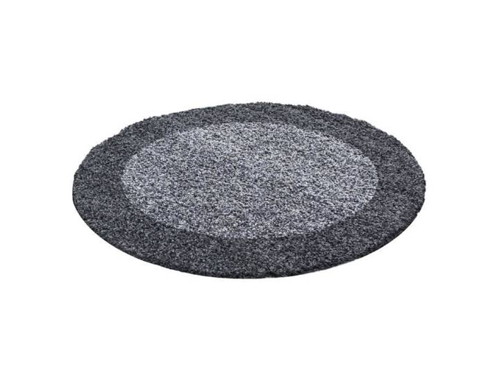 Tapis Shaggy CARPETTEX - Gris - 200cm Rond - Pile Longue 30mm