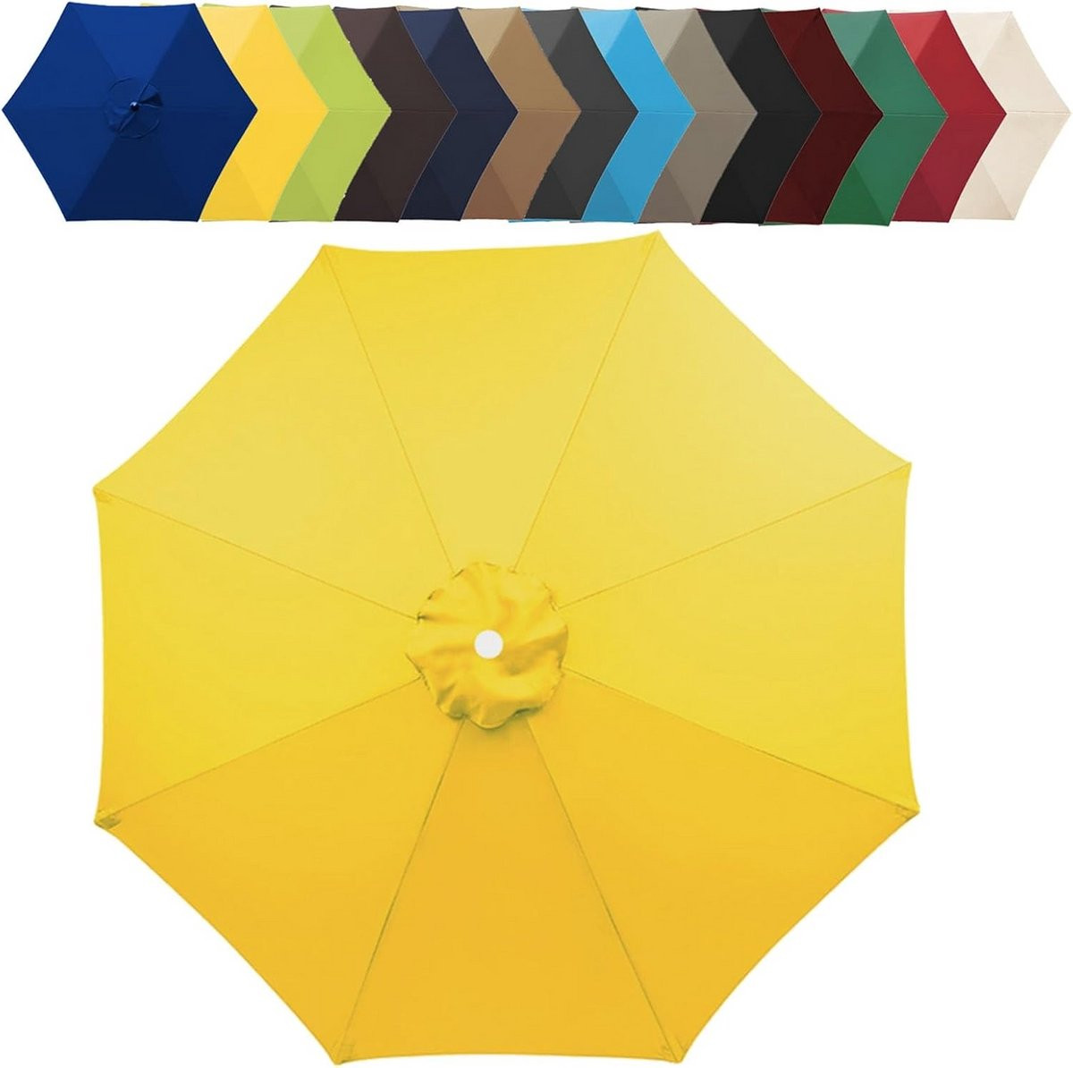 Vervangende Luifel voor Parasol 2m, 2.7m of 3m - UV-bestendig en Waterdicht Tuinparasoldoek
