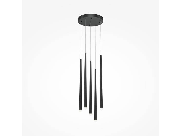 Maytoni Cascade LED Pendelleuchte Schwarz 31W, Höhenverstellbar, 5-flammig