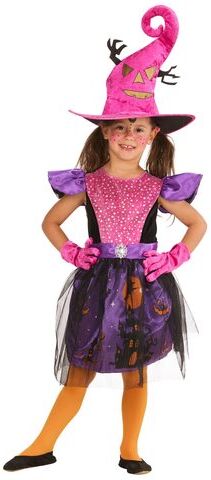 Kinder-Kleid "Hexe", lila/schwarz