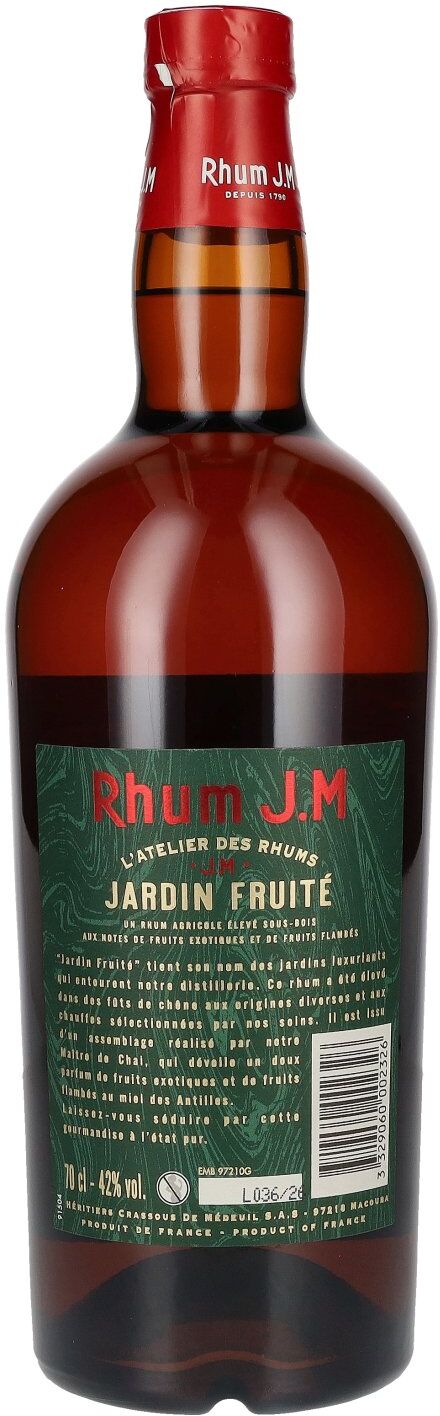 Rhum J.M JARDIN FRUITÉ Rhum Agricole 42% Vol. 0,7l