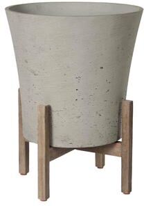 Marqueeta Tapered Large Standing Pot, Cement Grey