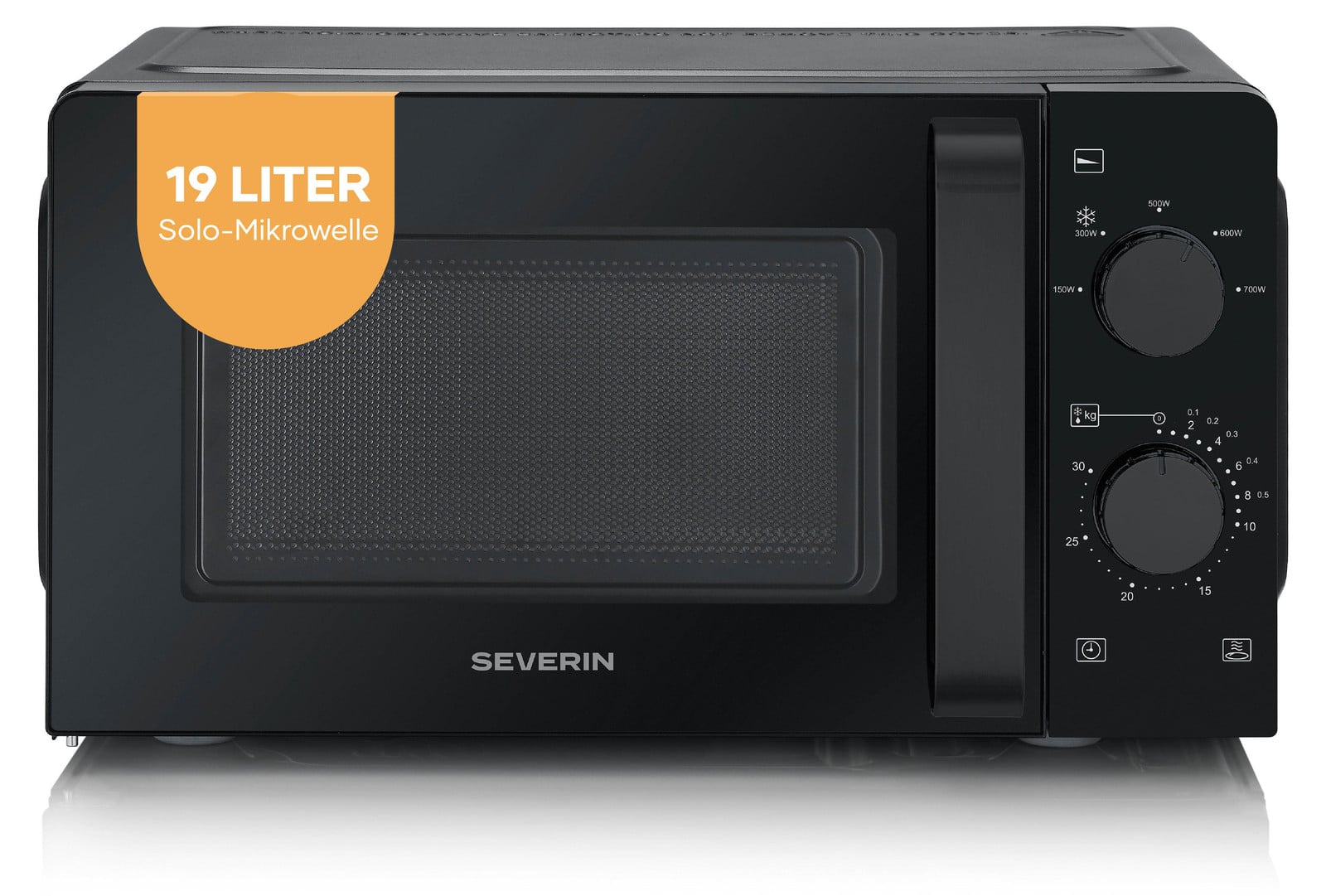 Severin MW 7580 Solo magnetron, 19 liter, 700 watt, Zwart