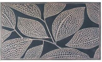 A1 HOME COLLECTIONS "A1 Home Collection Leaf Design Rubber Pin Mat, Beautifully Copper Hand Finished, Non-Slip, Durable Doormat, 18"" L X 30"" W"