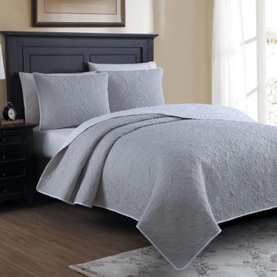 Marseille Quilt Set by American Home Fashion in Gray (Size TWIN)