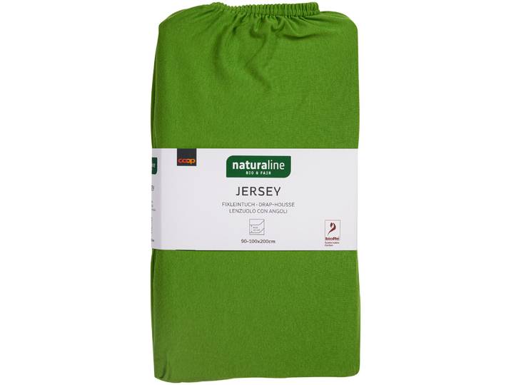 Naturaline Textil Bio Fixl. Jersey 90x200 kiwi