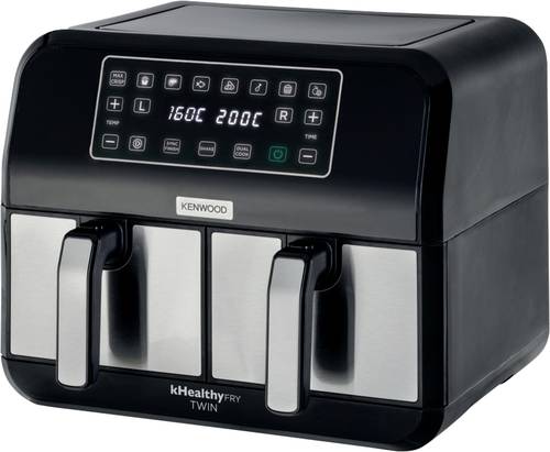 Kenwood HFM20.000MB Heißluft-Fritteuse 8 l 1700 W Timerfunktion, Antihaftbeschichtung Schwarz/Silber