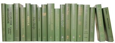 Booth & Williams Decorative Books - Fir Dust Jacket - Green Books By The Foot