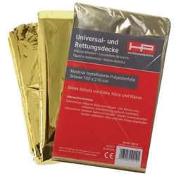 Hp AutozubehÖr Rettungsdecke DIN 13164 L2100xB1600xH0,2ca.mm Faltmaß ca.144x80x20mm
