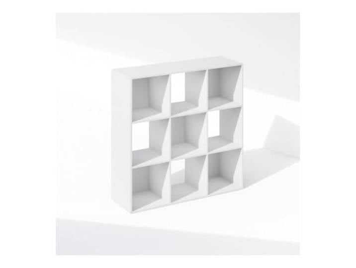 Furinno Pelli kubischer Aufbewahrungsschrank, 9 Würfel, Weiß
