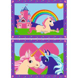 Ravensburger 27774 Malen-nach-Zahlen CreArt Junior, ab 5 Jahre, Bunte Einhornwelt, 2 Motive, 22 x 32 cm