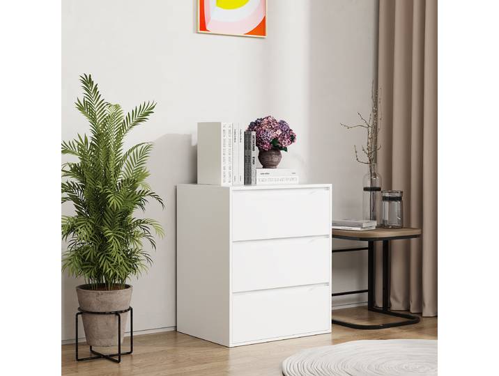 Kommode Malira 78cm Weiß/Weiß