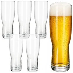 6x Birra Biergläser 0,5 L Pilsglas Klarglas schlank Trinkglas Beer Cocktails