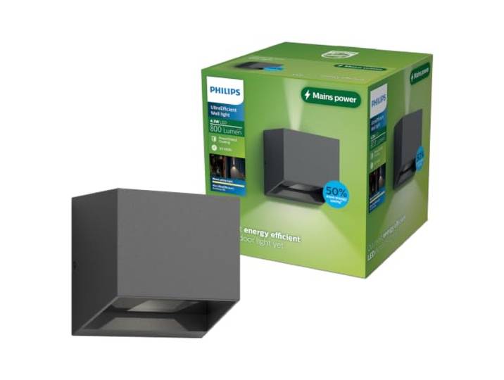 PHILIPS Alix Applique d’Extérieur UltraEfficient\, 2700 K\, 800 lm\, Anthracite