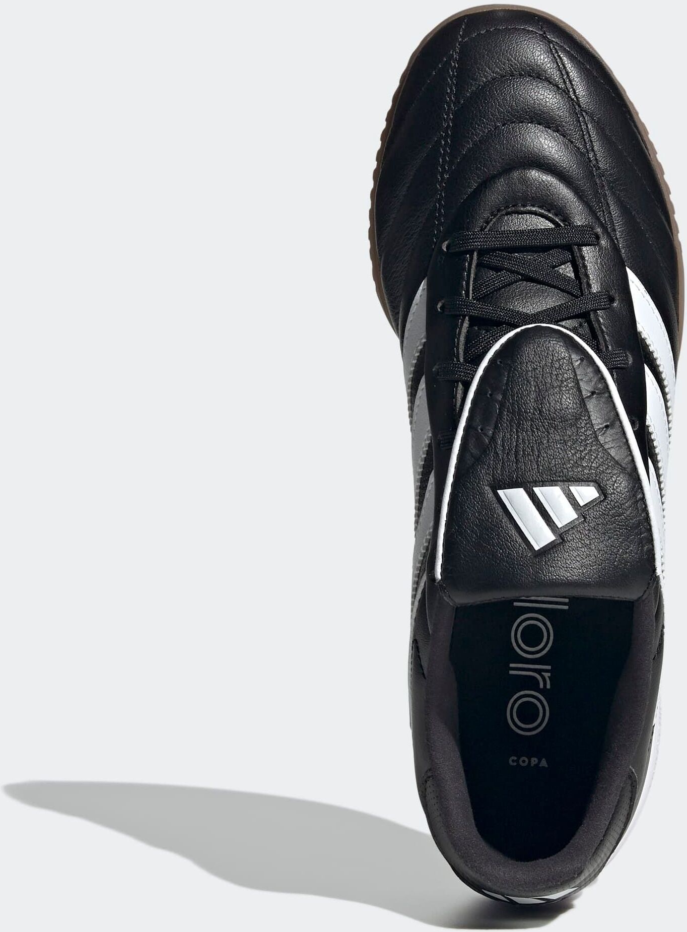 Fußballschuh ADIDAS PERFORMANCE "COPA GLORO 2 IN", Damen, Gr. 44,5, schwarz-weiß (core schwarz, cloud weiß, core schwarz), Leder, Synthetik, Schuhe Fußballschuh, für Halle und Straße