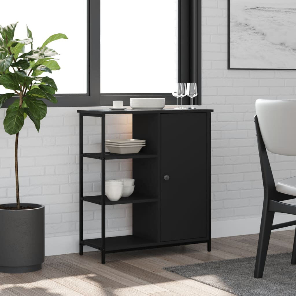 Borough Wharf Descartes 70cm Sideboard Black 80cm H X 70cm W X 30cm D