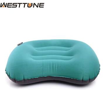 Uplift Treasures Westtune Portable Inflatable Camping Pillow Ultralight Travel Neck And Lumbar Support grey