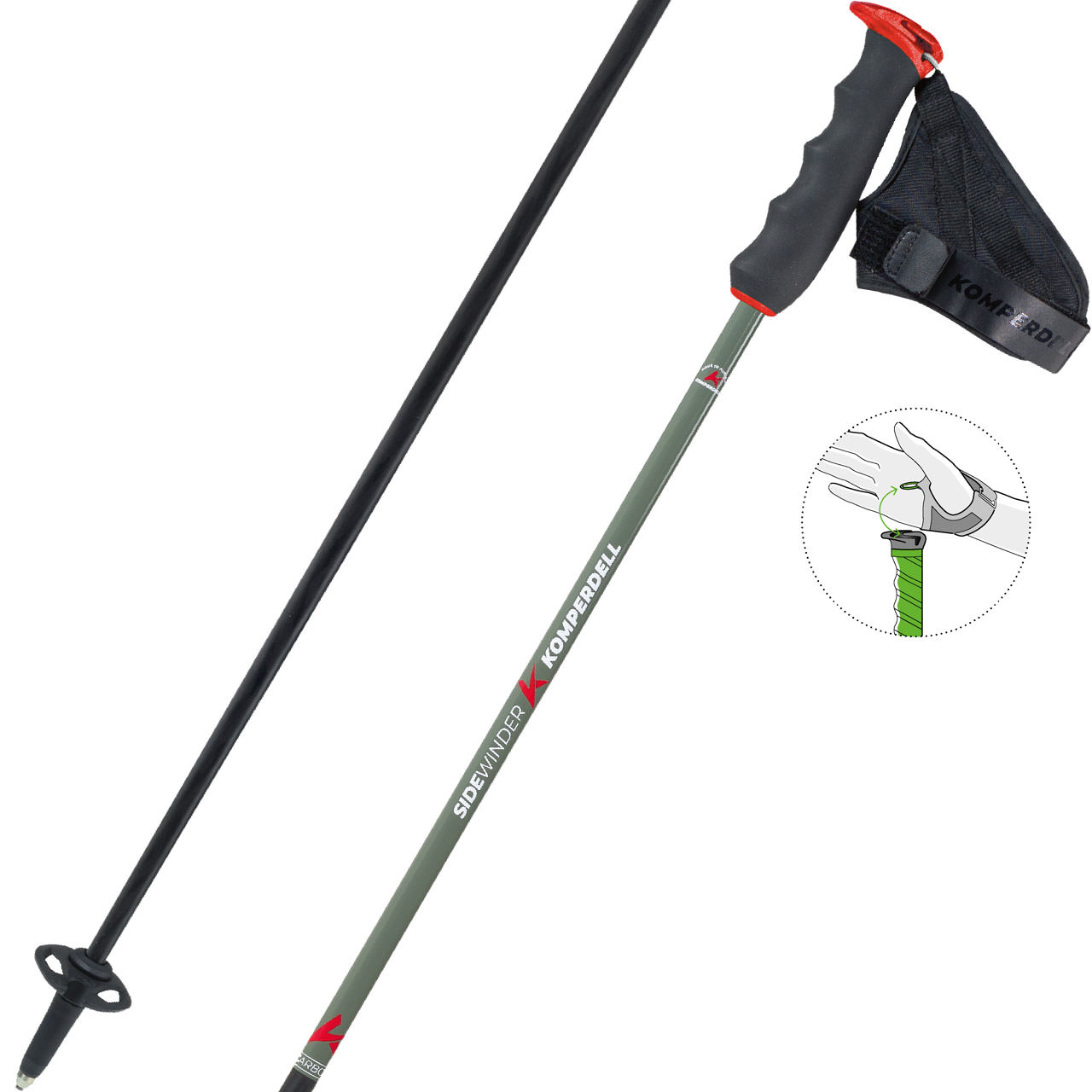 Komperdell Sidewinder Carbon olive - 125 cm