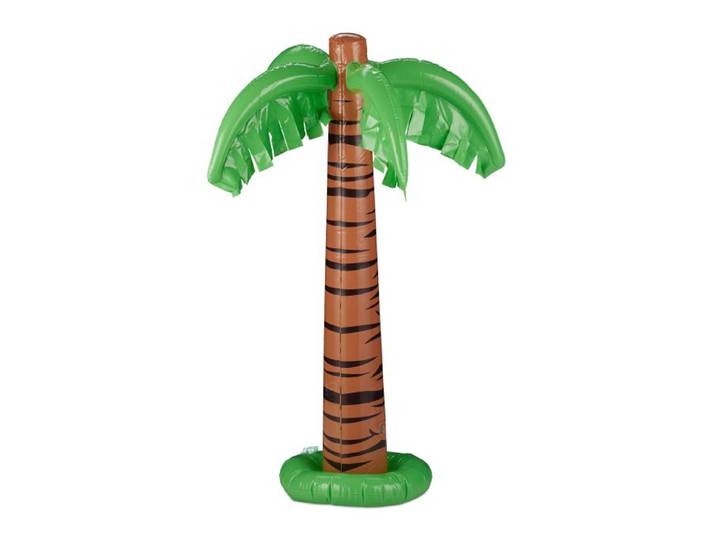 Relaxdays 2 x Aufblasbare Palme XL