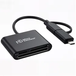 MicroConnect Premium USBA/C to Multi Card (USB-C), Speicherkartenlesegerät