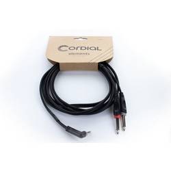 Cordial 14868 Audio Y-Adapter [1x Klinkenstecker 3.5 mm - 2x Klinkenstecker 6.3 mm (mono)] 3 m Schwarz PVC-Mantel, Zwillingsleitung